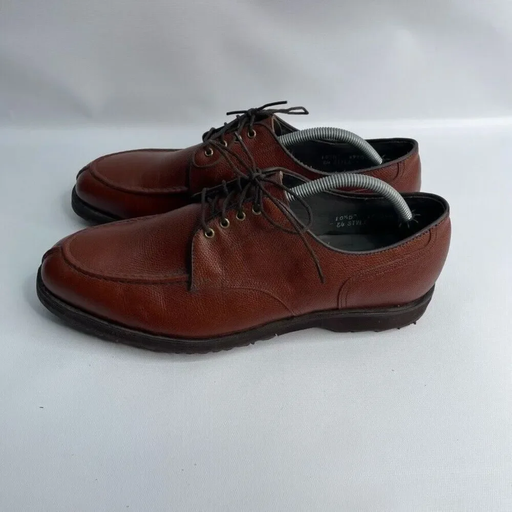 VTG Men's FOOTJOY Premier Classics Dry Brown LEATHER Golf SPIKELESS Shoes 10.5 D